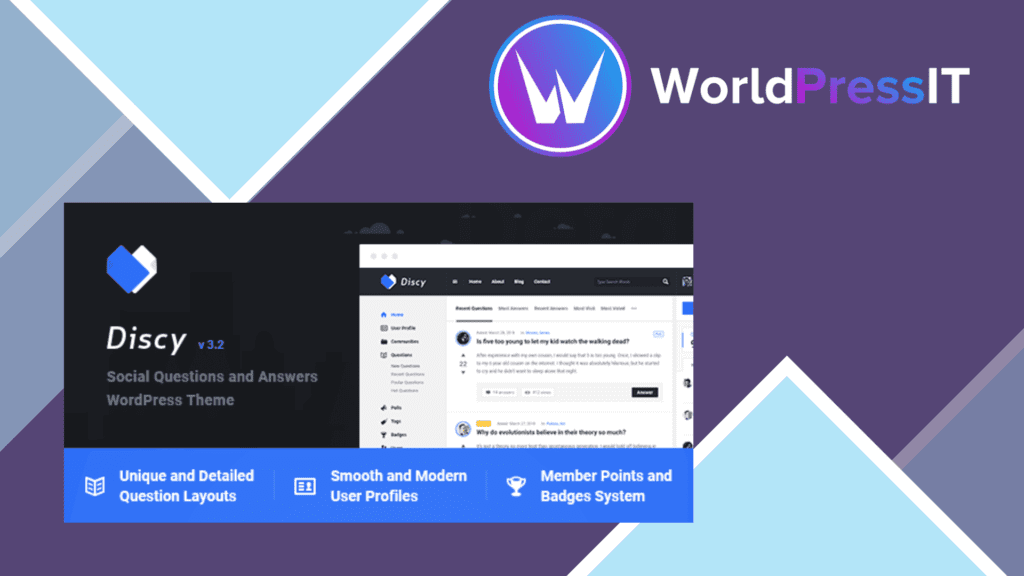 Discy Social Questions and Answers Theme