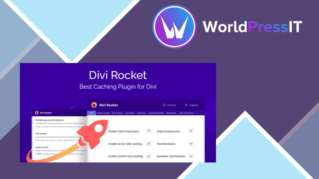 Divi Rocket - Divi Caching Plugin