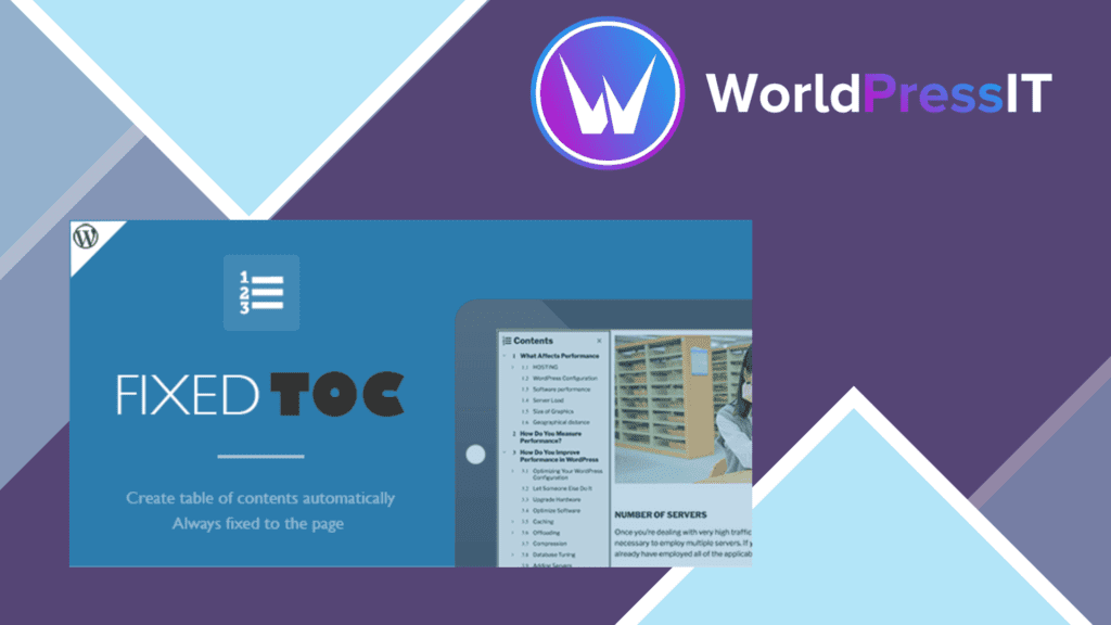 Fixed TOC Table of Contents for WordPress