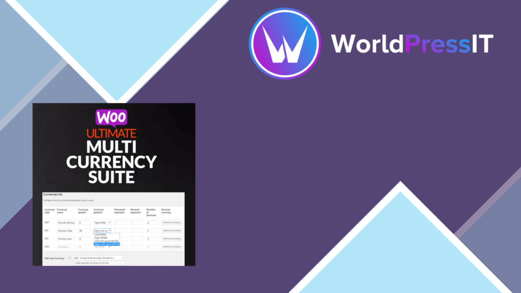 WooCommerce Ultimate Multi Currency Suite