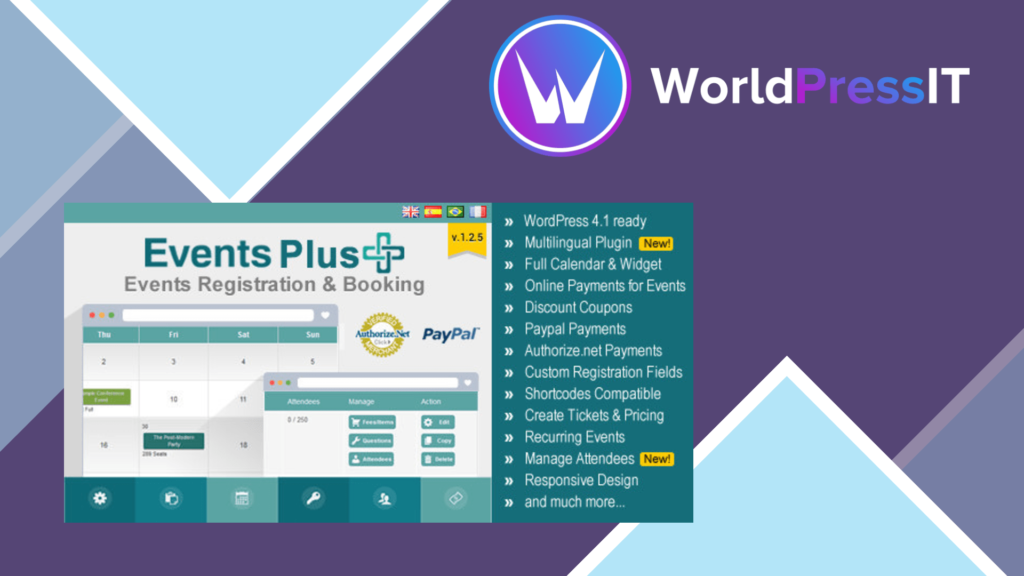 WordPress Events Calendar Registration and Tickets