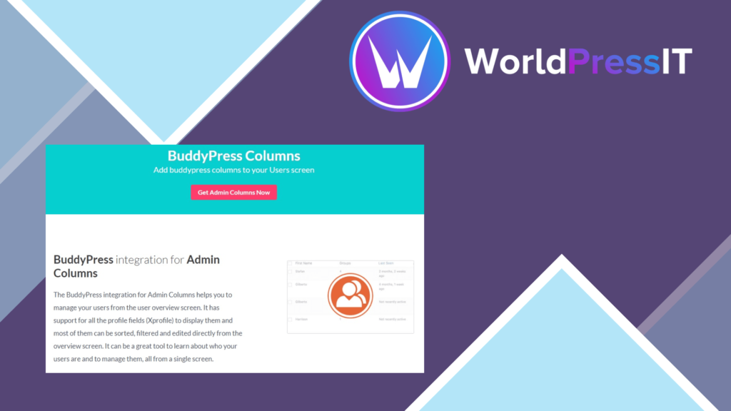 Admin Columns Pro BuddyPress Columns