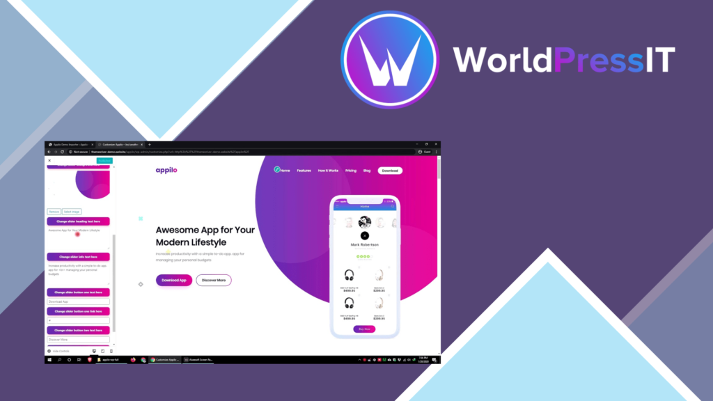 Appilo - App Landing Page WordPress Theme