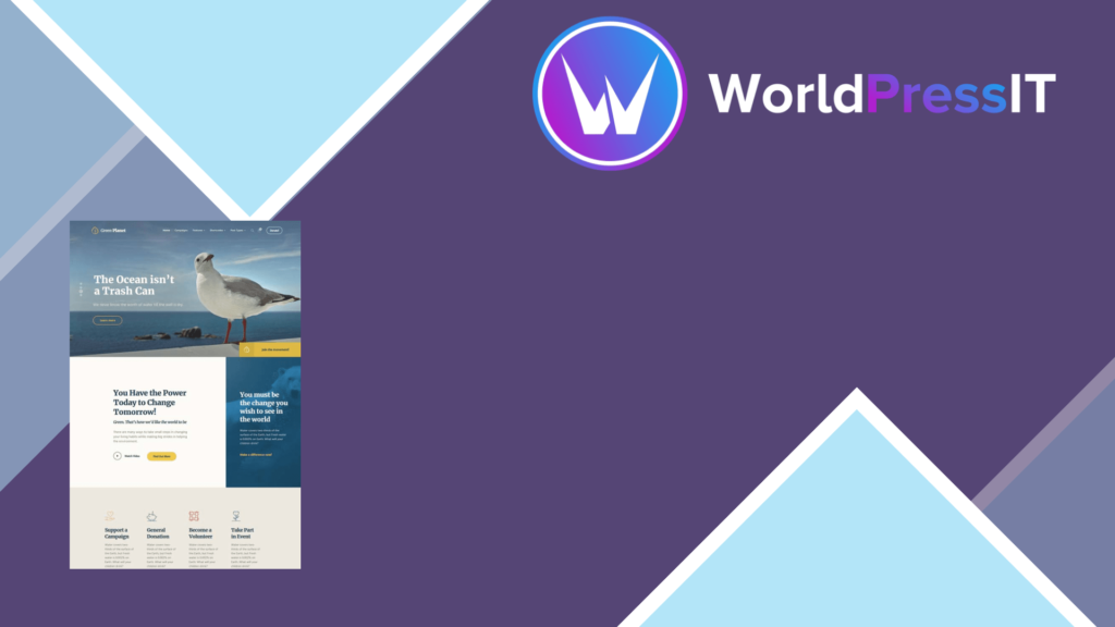 Ecology and Environment WordPress Theme Green Planet