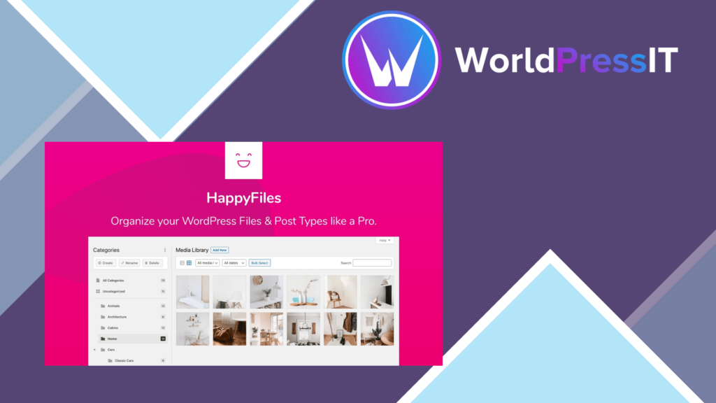 HappyFiles Pro - Organize your WordPress Media Files