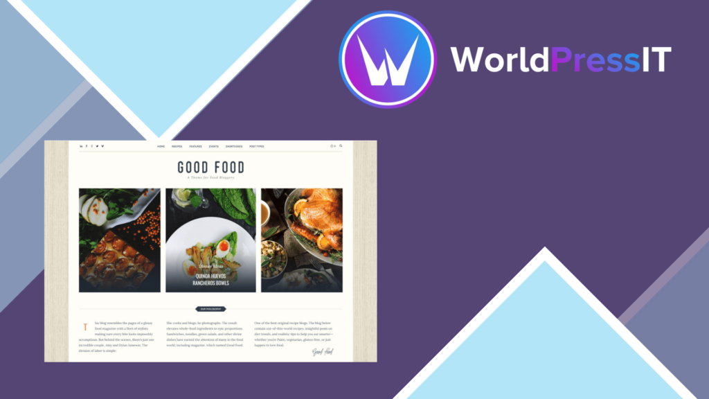 Good Food Recipe Magazine and Food Blogging