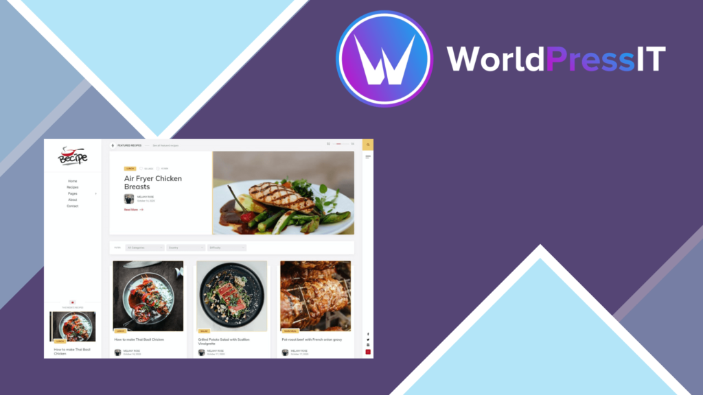 Becipe – Recipe Blogging WordPress Theme