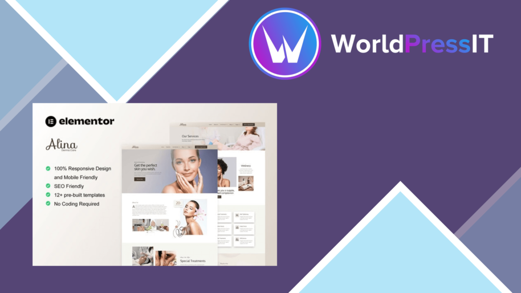 Alina - Skin Care &amp; Dermatology Elementor Template Kit
