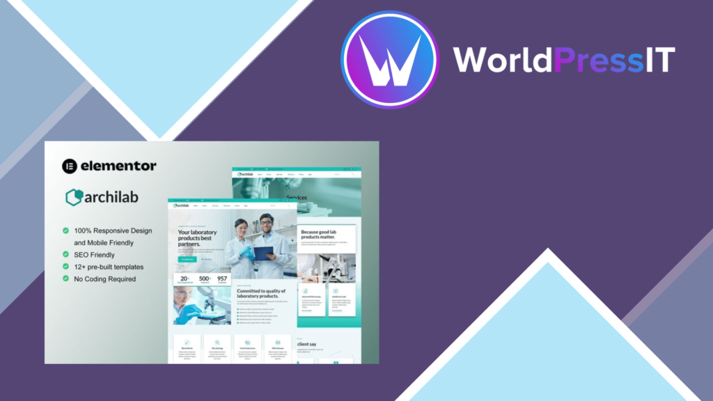ArchiLab - Research &amp; Laboratory Elementor Template Kit