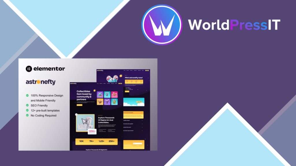 Astronefty - NFT Portfolio Elementor Template Kit