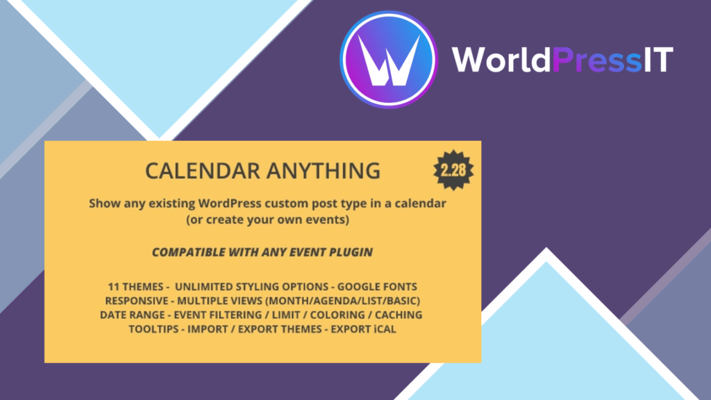 Calendar Anything | Show any existing WordPress custom post type in a calendar