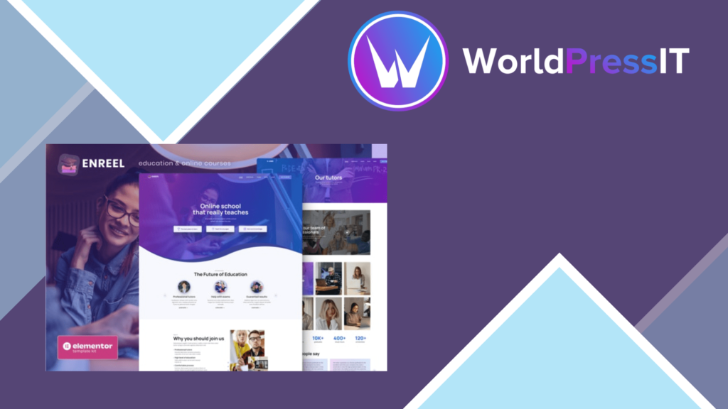 Enreel - Education &amp; Online Courses Elementor Template Kit