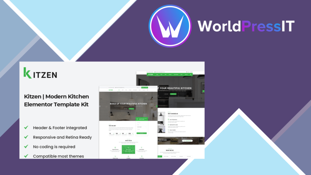 Kitzen | Modern Kitchen Elementor Template Kit