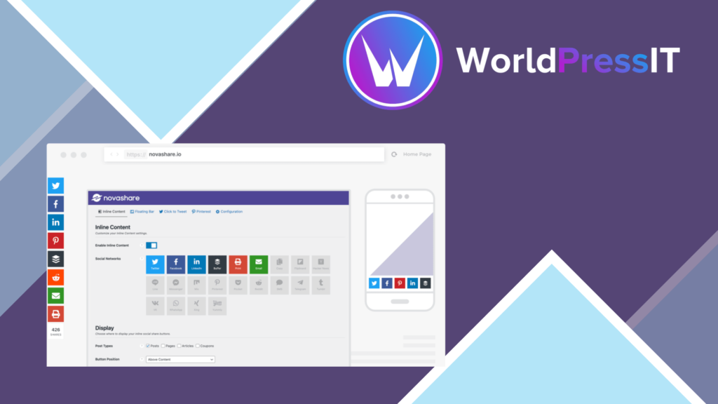 Novashare - WordPress Social Sharing Plugin