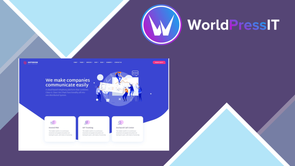 Osterisk: VOIP &amp; Cloud Services WordPress Theme