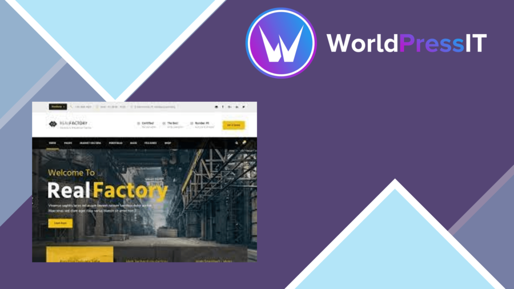Real Factory | Construction WordPress Theme For Construction & Industrial Company