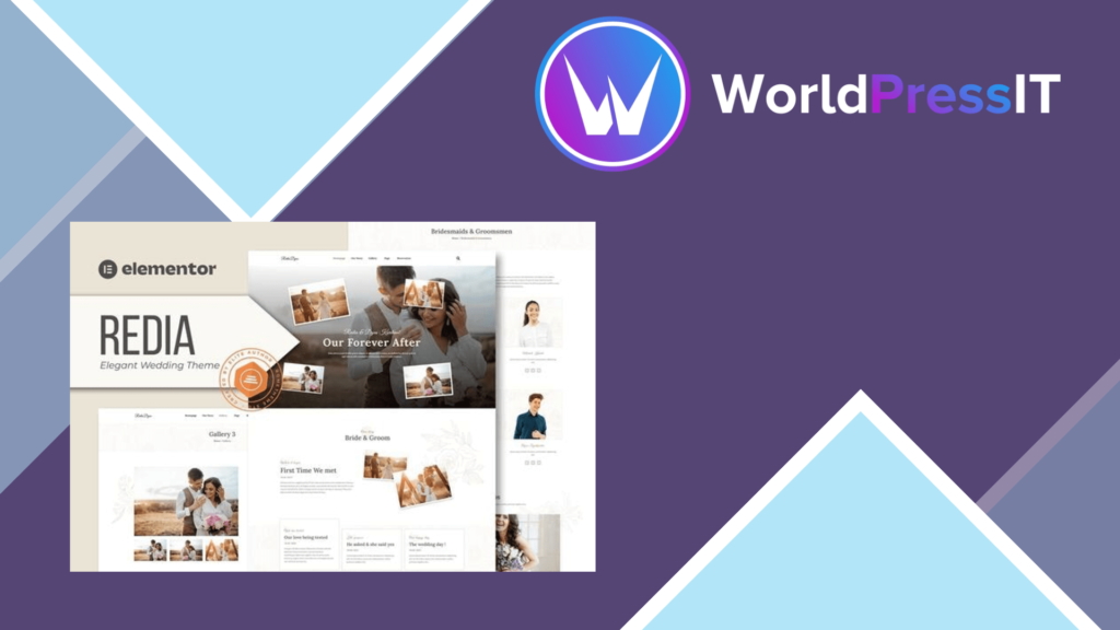 Redia - Elegant Wedding Theme Elementor Template Kit