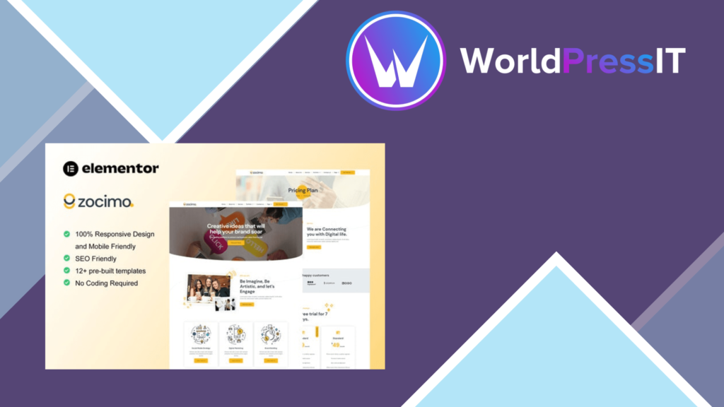 Zocimo - Social Media Marketing Agency Elementor Template Kit