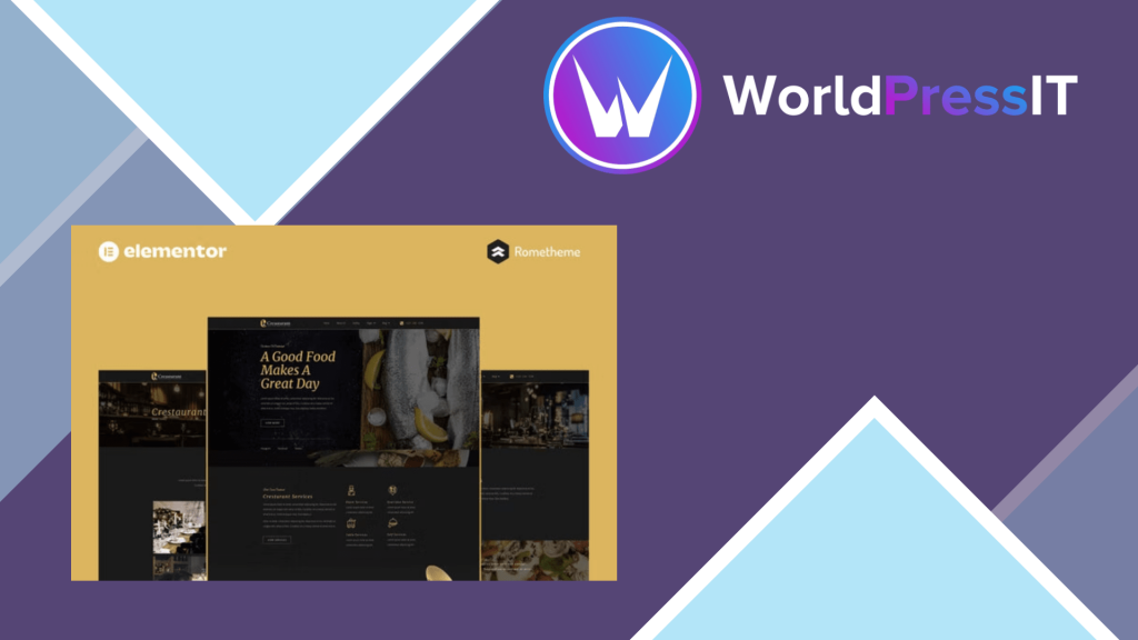 Crestaurant - Elegant Restaurant Pro Full Site Elementor Template Kit