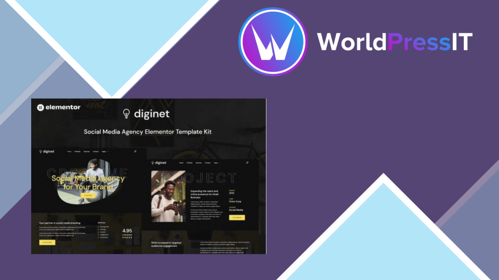 Diginet - Social Media Marketing Agency Elementor Template Kit