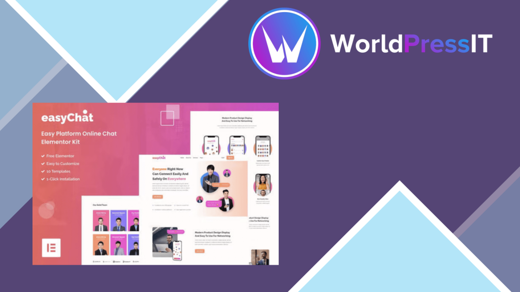 EasyChat - Online App Startup Elementor Template Kit