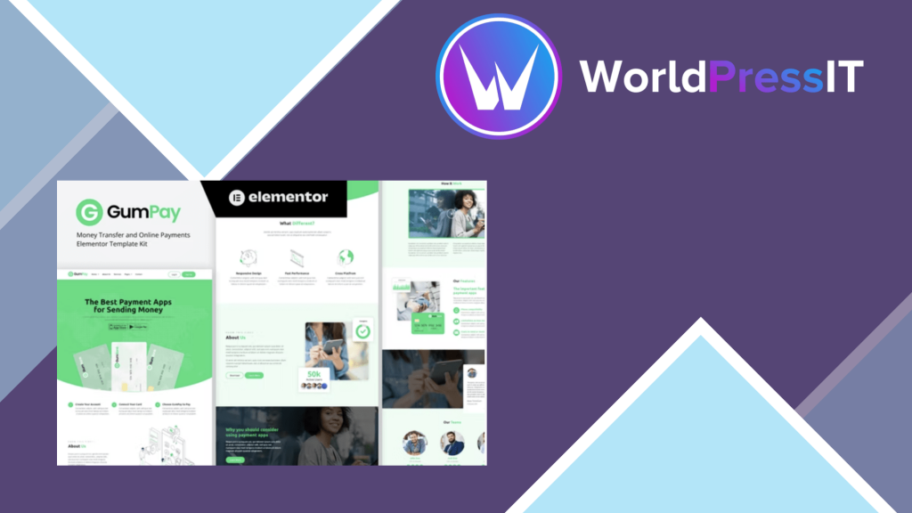 GumPay - Money Transfer &amp; Online Payments Elementor Template Kit