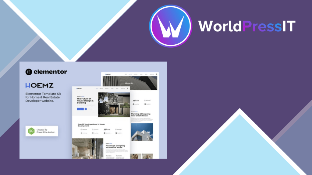 Hoemz - Home &amp; Real Estate Developer Elementor Template Kit