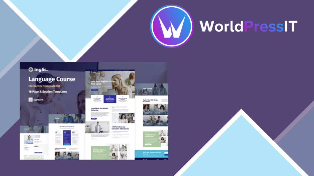 Inglis - Language Course WordPress Elementor Template Kit
