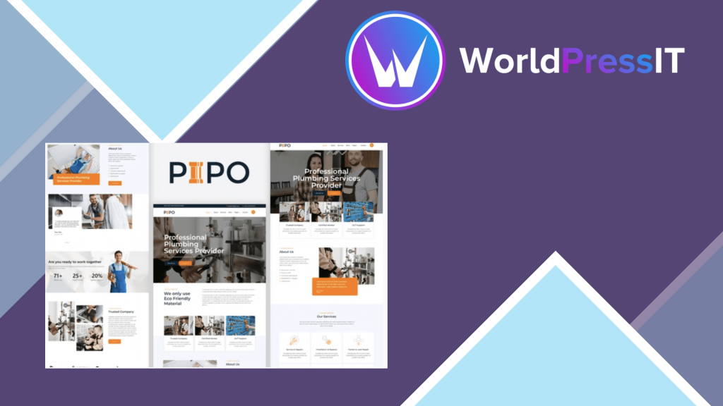Pipo - Plumber Services Elementor Template Kit