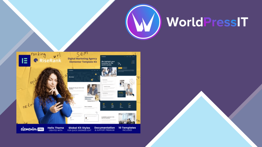 Riserank - Digital Marketing Agency Elementor Template Kit