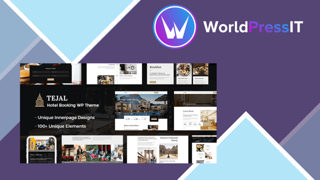Tejal – Resort, Hotel Booking WordPress Theme