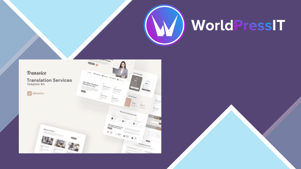 Transvice - Translation Website Elementor Template Kit