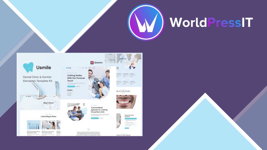 Usmile - Dental Clinic &amp; Dentist Elementor Template Kit