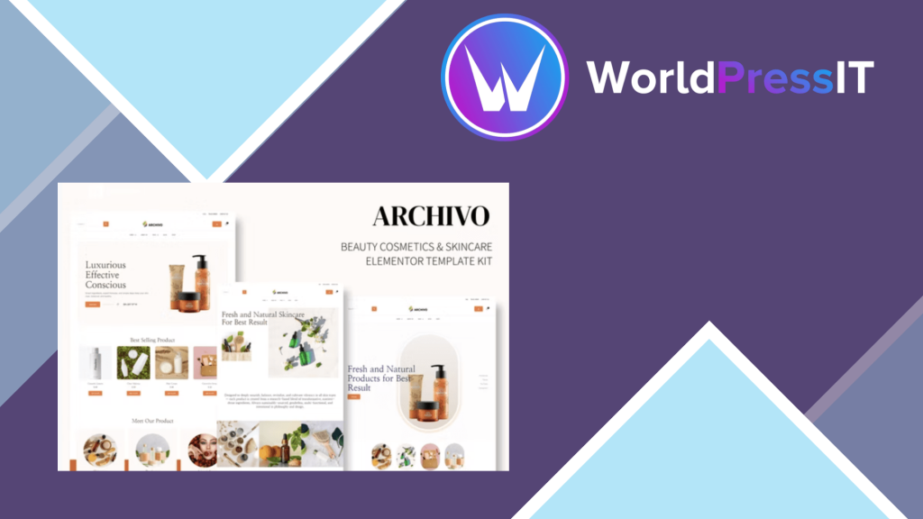 Archivo - Beauty Cosmetics &amp; Skincare Elementor Template Kit