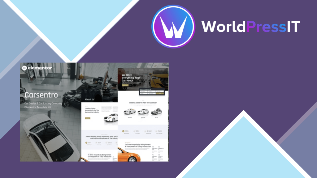 Carsentro - Car Dealer &amp; Listing Company Elementor Template Kit