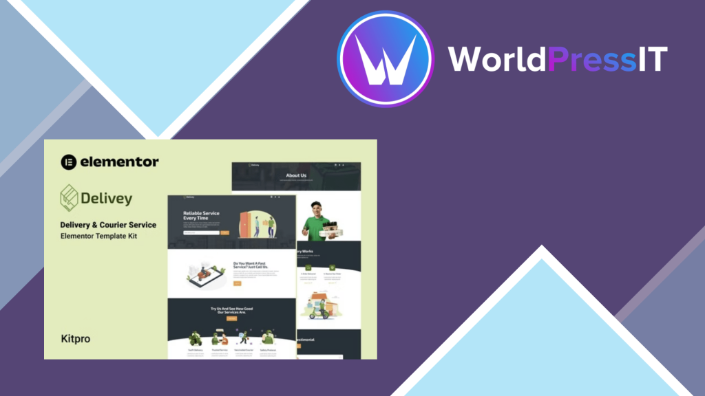 Delivey - Delivery &amp; Courier Service Elementor Template Kit