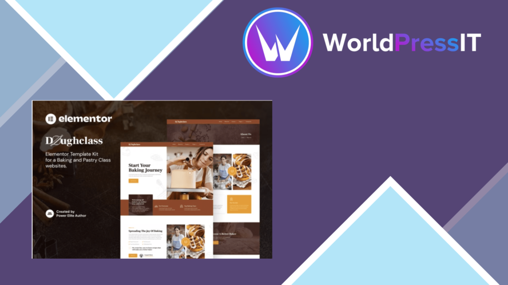 Doughclass – Baking &amp; Pastry Class Elementor Template Kit