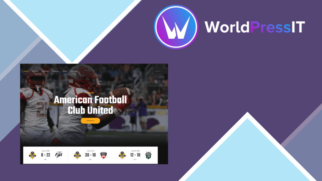 Gridiron - American Football and NFL Superbowl Team WordPress Theme