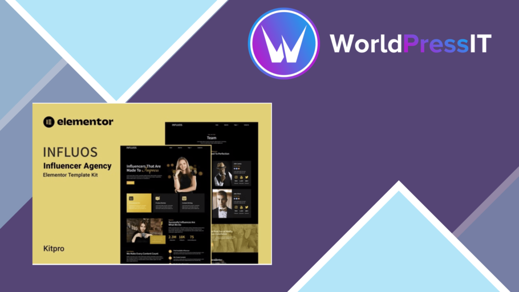 Influos - Influencer Agency Elementor Template Kit