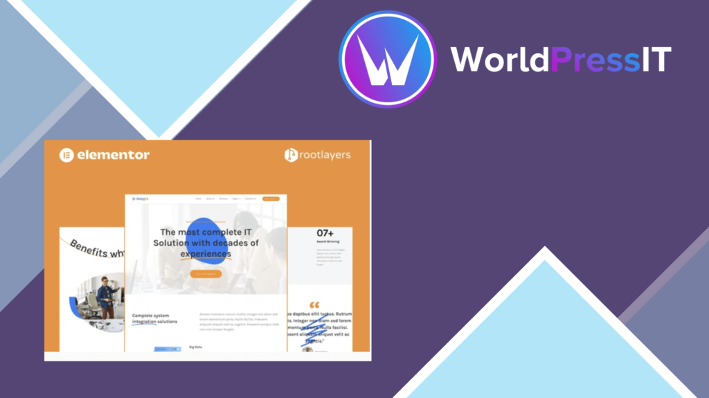 Integra - IT Solution and Services Elementor Pro Full Site Template Kit