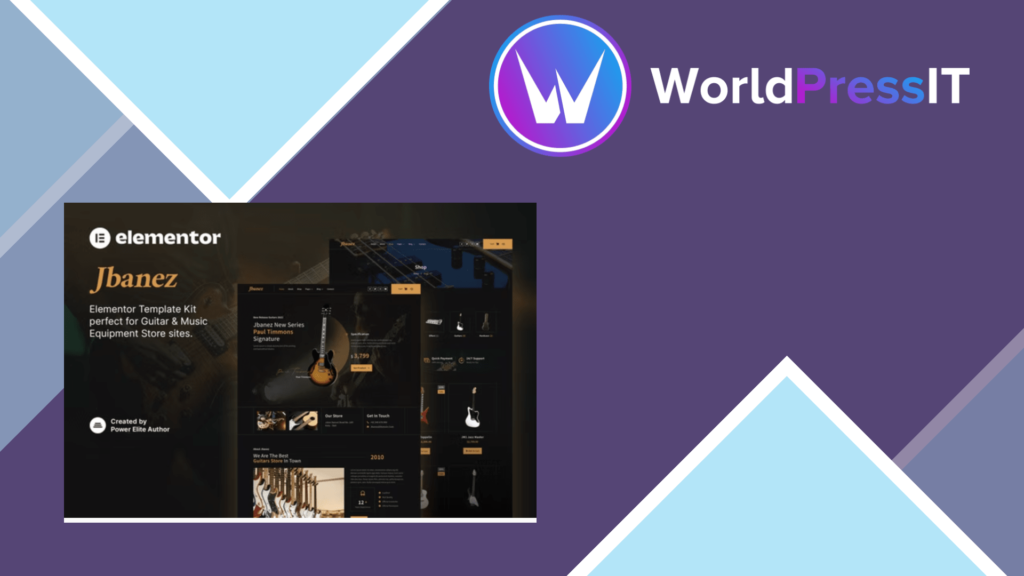 Jbanez – Guitar and Music Equipment Store Elementor Template Kit