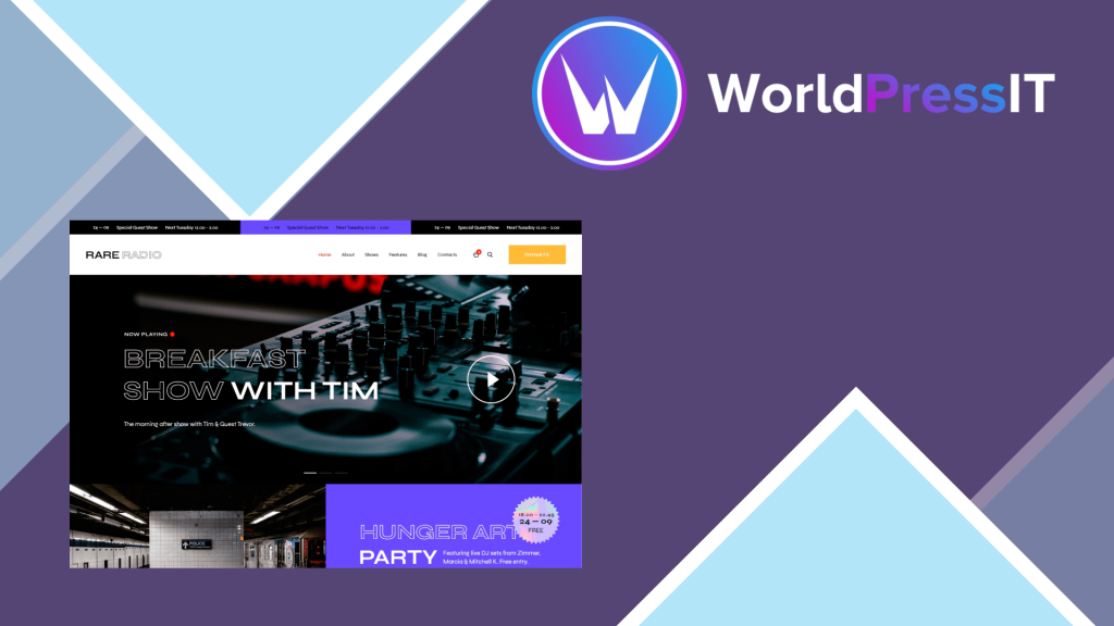 Rare Radio Online Music Radio Station and Podcast WordPress Theme