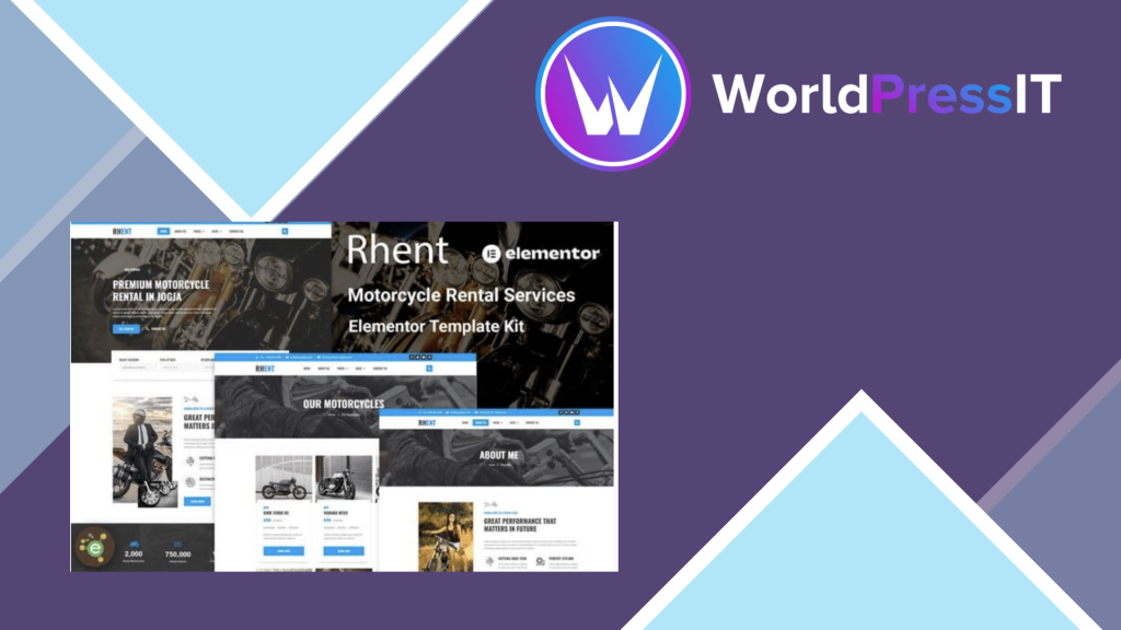 Rhent - Motorcycle Rental Services Elementor Template Kit