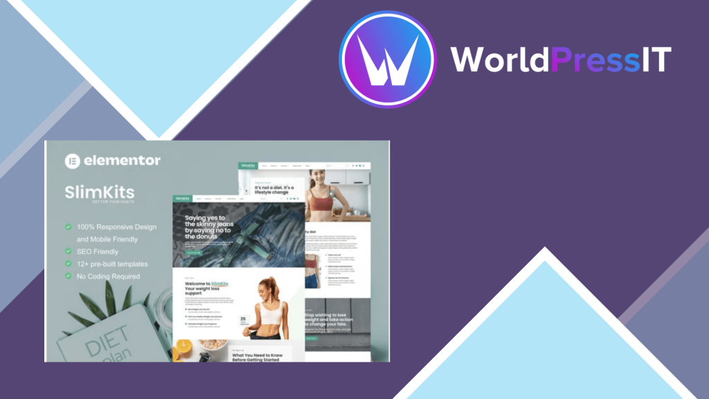 Slimkits - Weight Loss &amp; Diet Program Elementor Template Kit