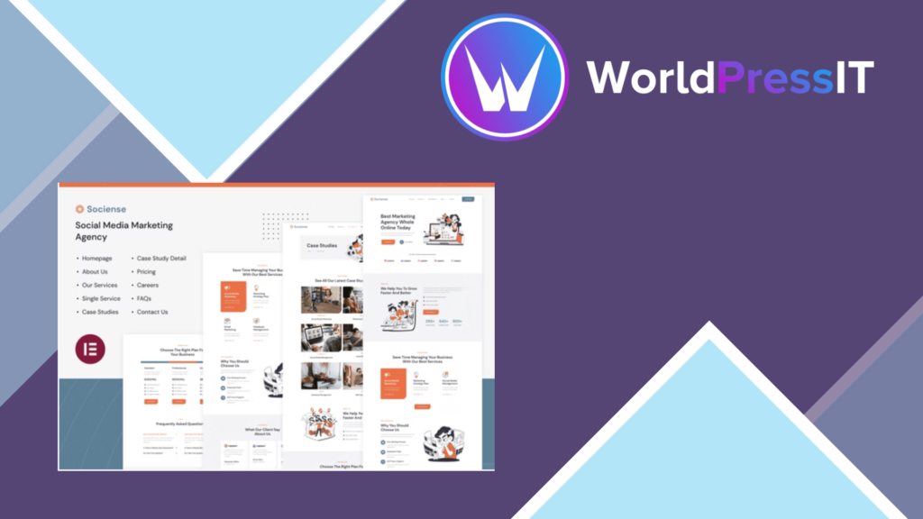 Socience - Social Media Marketing Agency Elementor Template Kit