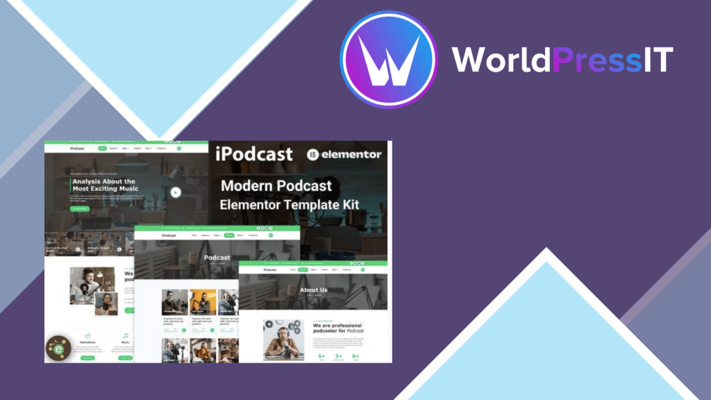 iPodcast - Modern Podcast Elementor Template Kit