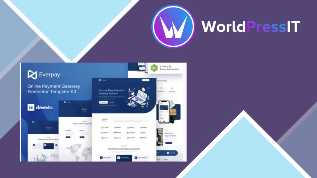 Everpay – Online Payment Gateway and Fintech Elementor Template Kit