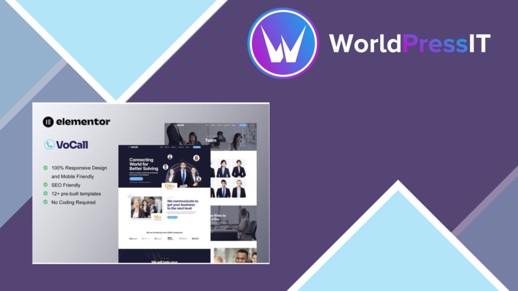 VoCall - Call Center and Telemarketing Elementor Template Kit