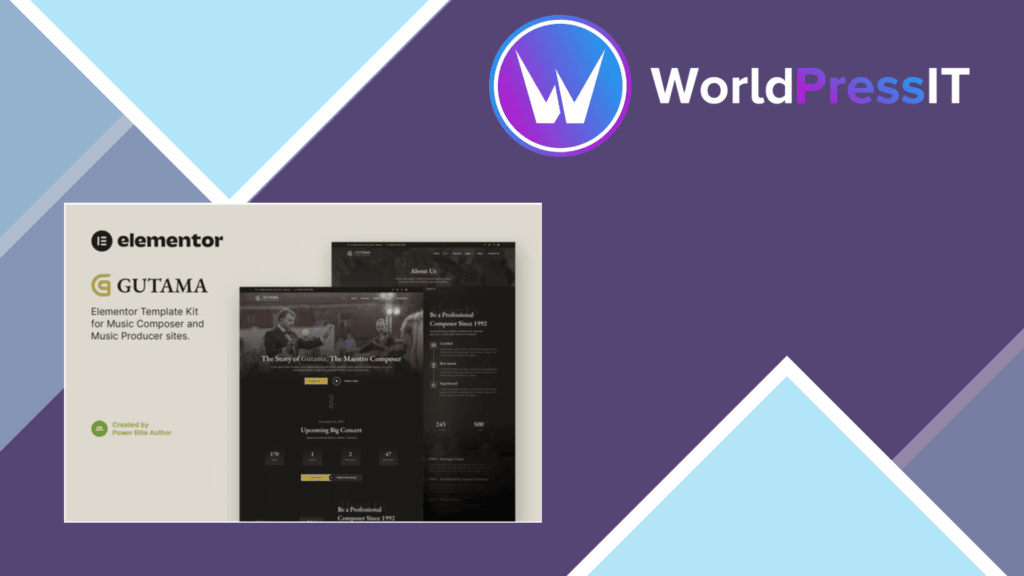 Gutama – Music Composer and Producer Elementor Template Kit