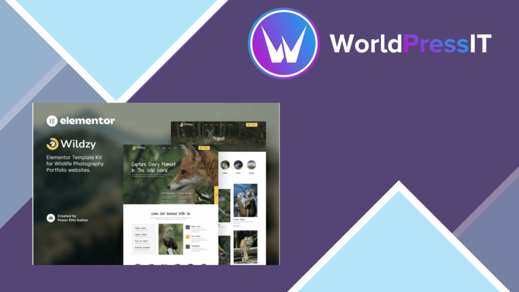 Wildzy – Wildlife Photography Elementor Template Kit